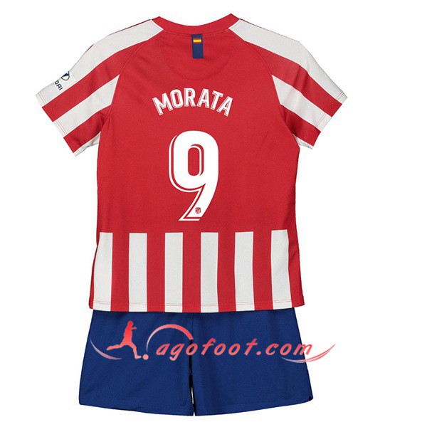 Maillot Foot Atletico Madrid (MORATA 9) Enfant Domicile Personnalisé Floqué 19/20
