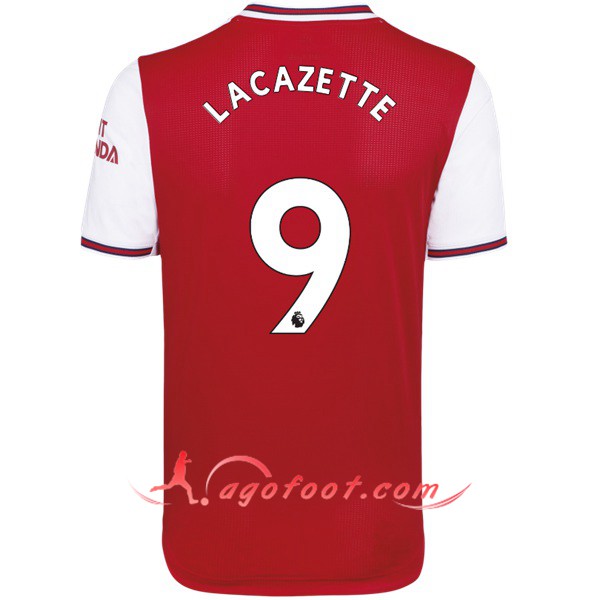 Maillot Foot Arsenal (LACAZETTE 9) Domicile Personnalisé Floqué 19/20