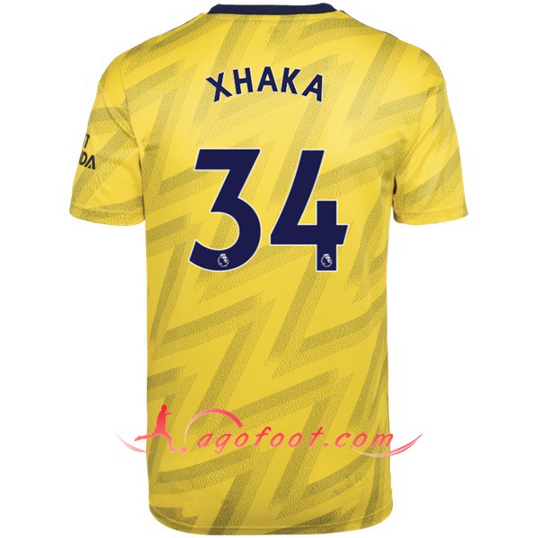 Maillot Foot Arsenal (XHAKA 34) Exterieur Personnalisé Floqué 19/20