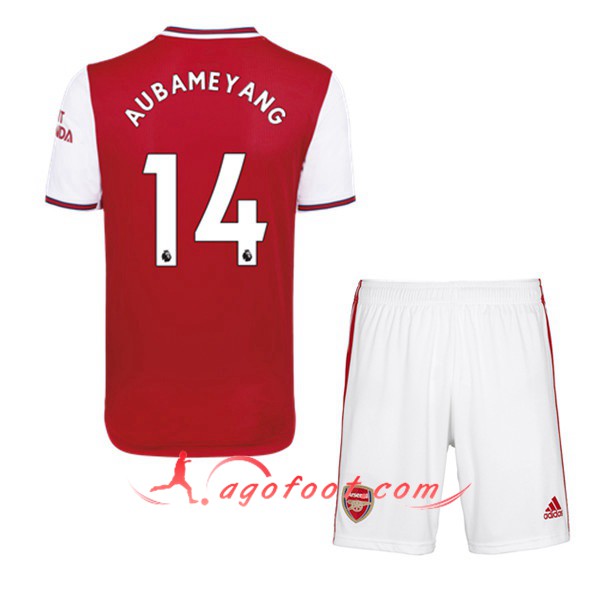 Maillot Foot Arsenal (AUBAMEYANG 14) Enfant Domicile Personnalisé Floqué 19/20