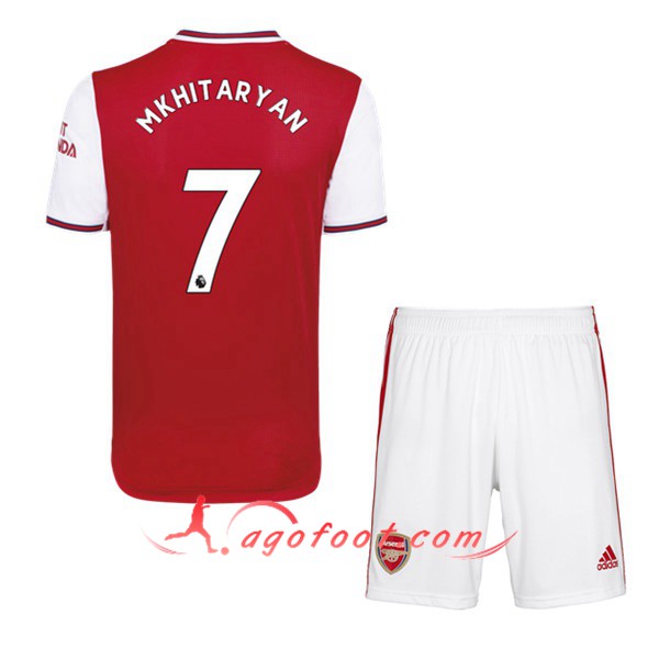 Maillot Foot Arsenal (MKHITARYAN 7) Enfant Domicile Personnalisé Floqué 19/20