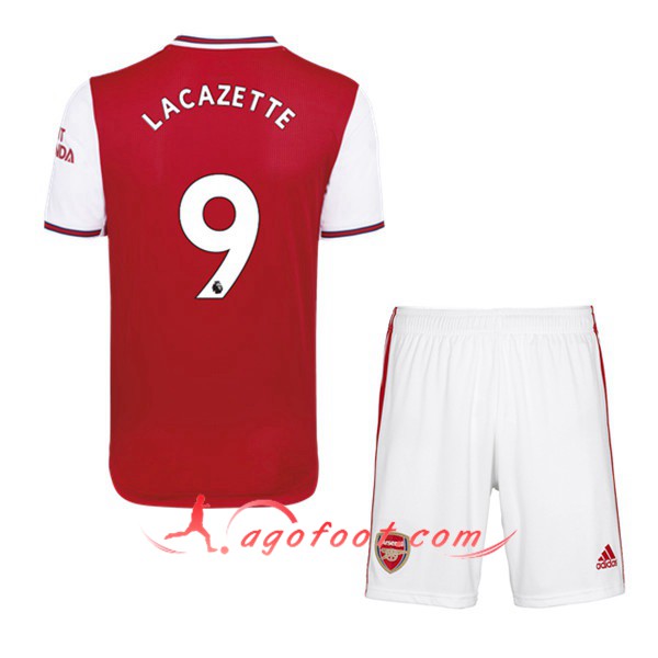 Maillot Foot Arsenal (LACAZETTE 9) Enfant Domicile Personnalisé Floqué 19/20