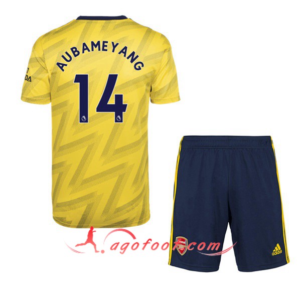 Maillot Foot Arsenal (AUBAMEYANG 14) Enfant Exterieur Personnalisé Floqué 19/20