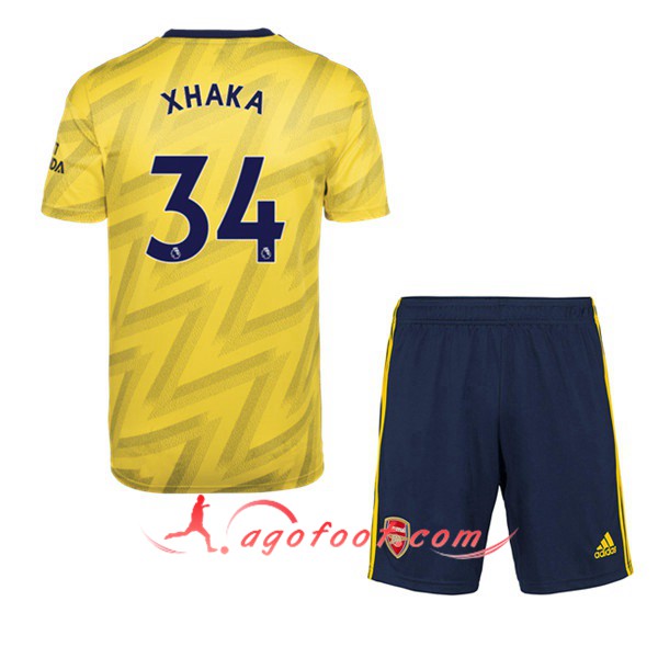 Maillot Foot Arsenal (XHAKA 34) Enfant Exterieur Personnalisé Floqué 19/20
