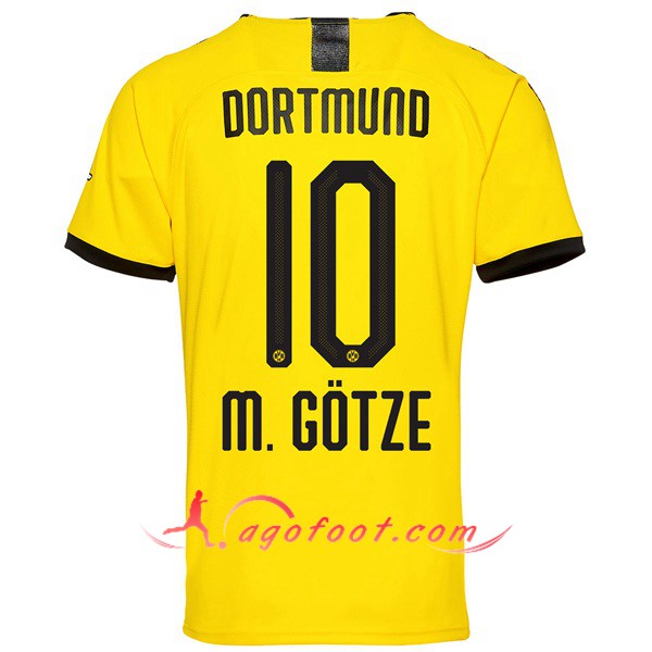 Maillot Foot Dortmund BVB (M.GOTZE 10) Domicile Personnalisé Floqué 19/20