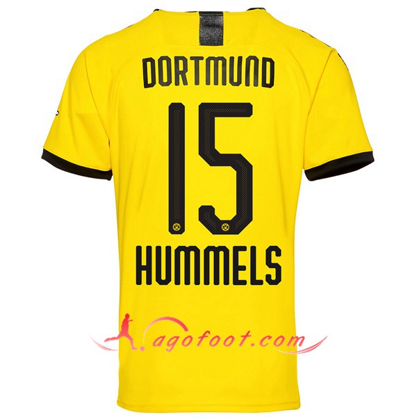 Maillot Foot Dortmund BVB (HUMMELS 15) Domicile Personnalisé Floqué 19/20