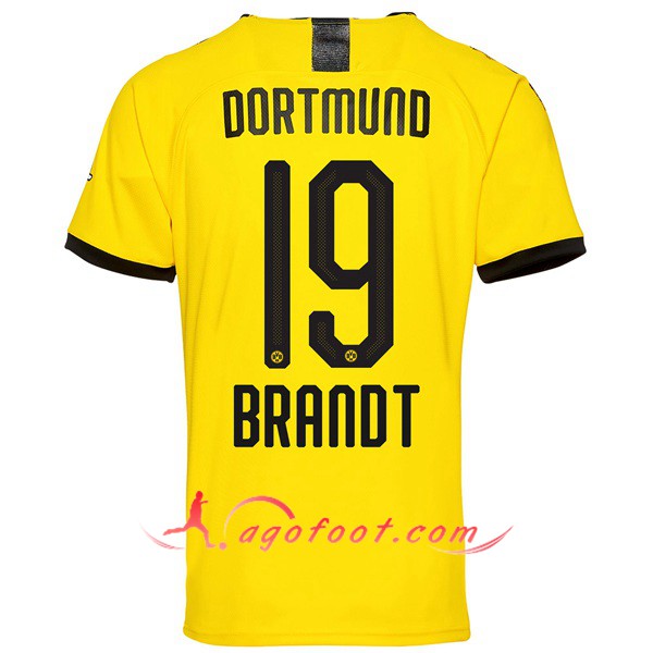 Maillot Foot Dortmund BVB (BRANOT 19) Domicile Personnalisé Floqué 19/20