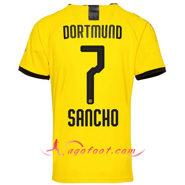 Maillot Foot Dortmund BVB (SANCHO 7) Domicile Personnalisé Floqué 19/20