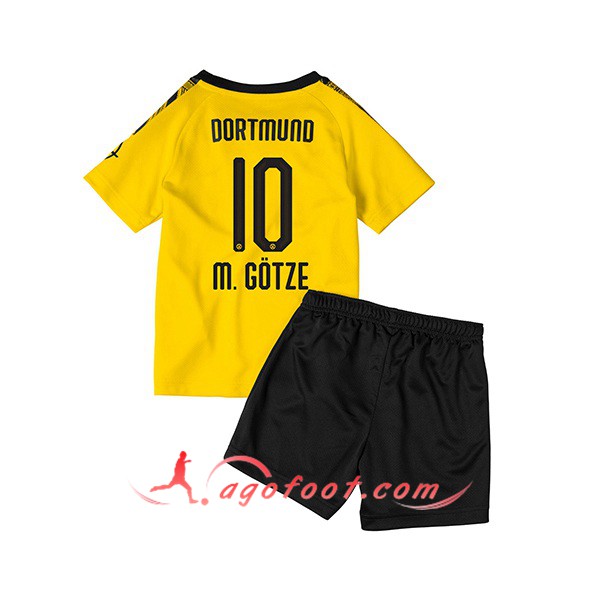Maillot Foot Dortmund BVB (M.GOTZE 10) Enfant Domicile Personnalisé Floqué 19/20