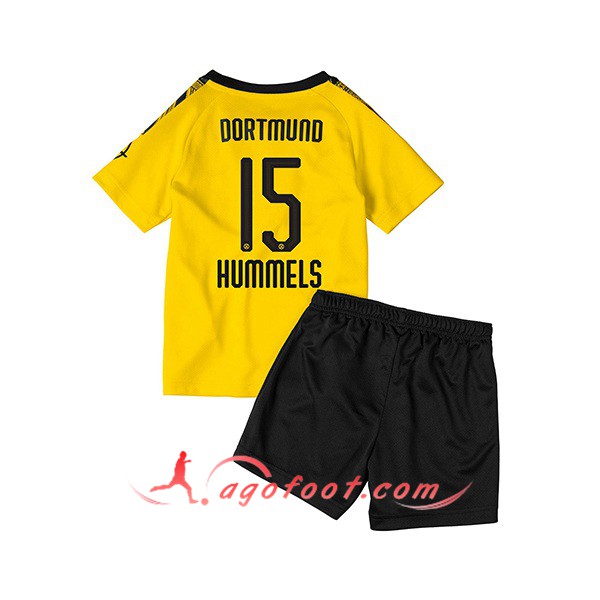 Maillot Foot Dortmund BVB (HUMMELS 15) Enfant Domicile Personnalisé Floqué 19/20