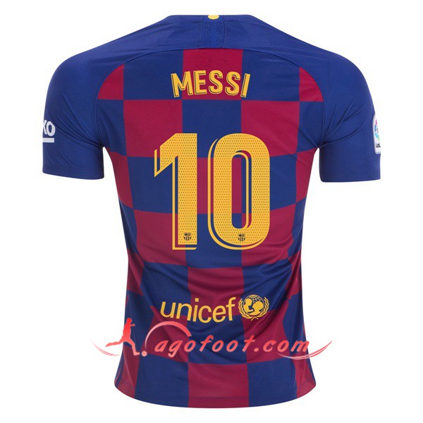 Maillot Foot FC Barcelone (MESSI 10) Domicile Personnalisé Floqué 19/20