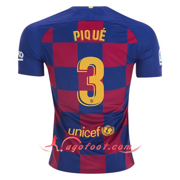 Maillot Foot FC Barcelone (PIQUE 3) Domicile Personnalisé Floqué 19/20