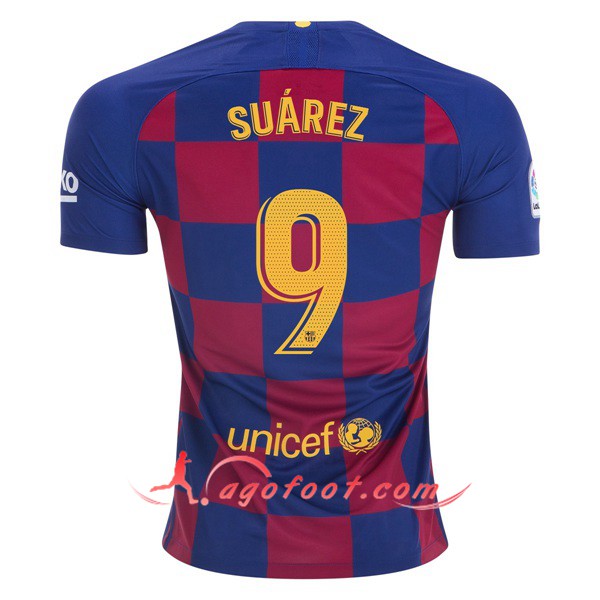 Maillot Foot FC Barcelone (SUAREZ 9) Domicile Personnalisé Floqué 19/20