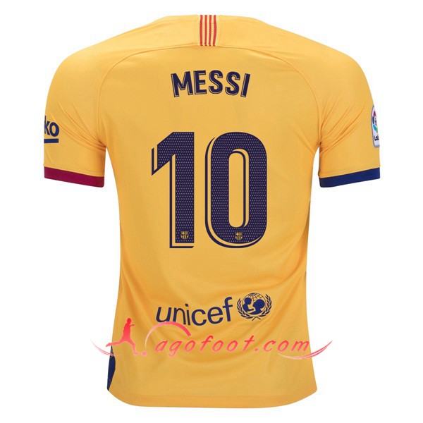 Maillot Foot FC Barcelone (MESSI 10) Exterieur Personnalisé Floqué 19/20