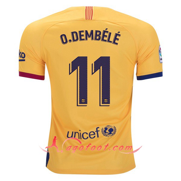 Maillot Foot FC Barcelone (O.DEMBELE 11) Exterieur Personnalisé Floqué 19/20