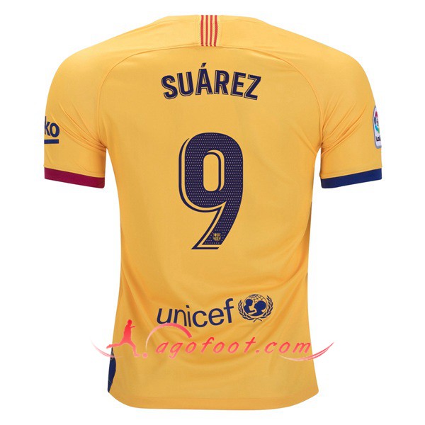 Maillot Foot FC Barcelone (SUAREZ 9) Exterieur Personnalisé Floqué 19/20