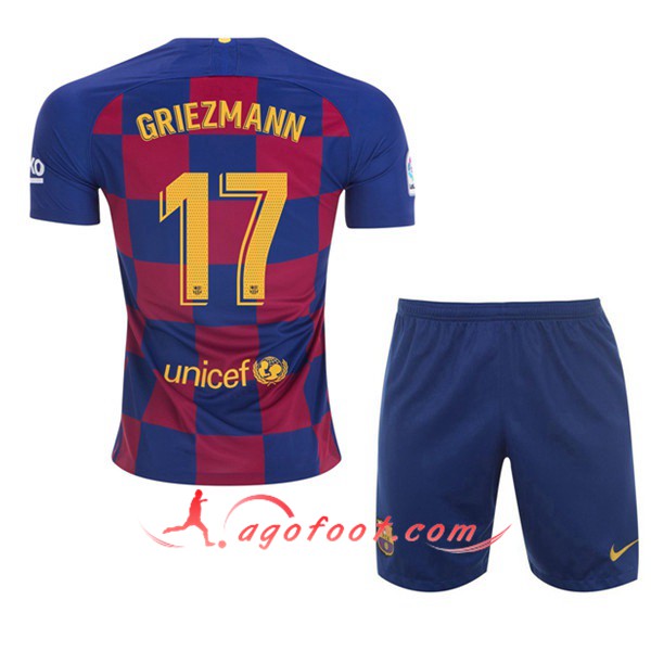 Maillot Foot FC Barcelone (GRIEZMANN 17) Enfant Domicile Personnalisé Floqué 19/20