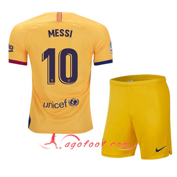Maillot Foot FC Barcelone (MESSI 10) Enfant Exterieur Personnalisé Floqué 19/20