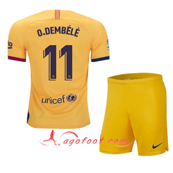 Maillot Foot FC Barcelone (O.DEMBELE 11) Enfant Exterieur Personnalisé Floqué 19/20