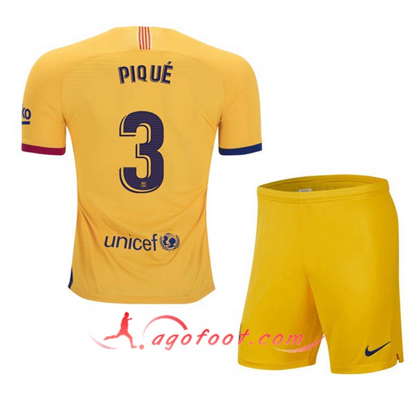 Maillot Foot FC Barcelone (PIQUE 3) Enfant Exterieur Personnalisé Floqué 19/20