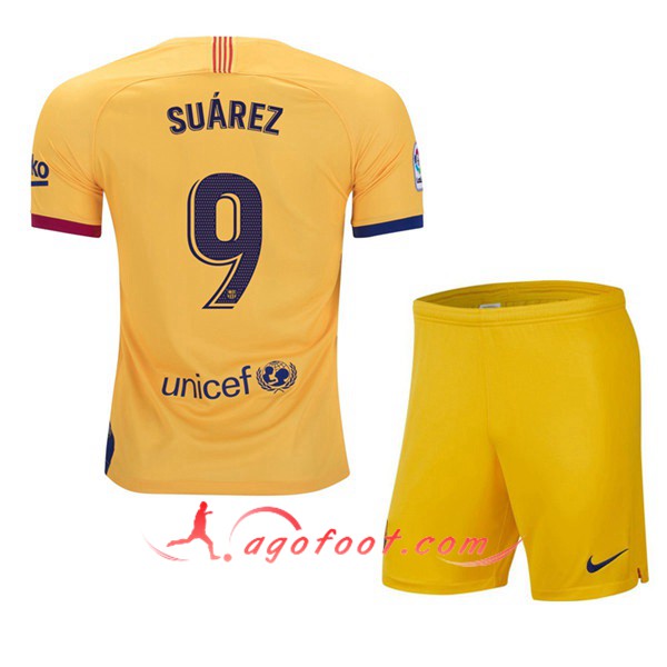 Maillot Foot FC Barcelone (SUAREZ 9) Enfant Exterieur Personnalisé Floqué 19/20