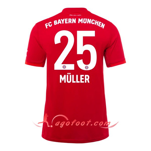 Maillot Foot Bayern Munich (MULLER 25)Domicile Personnalisé Floqué 19/20
