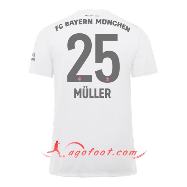 Maillot Foot Bayern Munich (MULLER 25)Exterieur Personnalisé Floqué 19/20