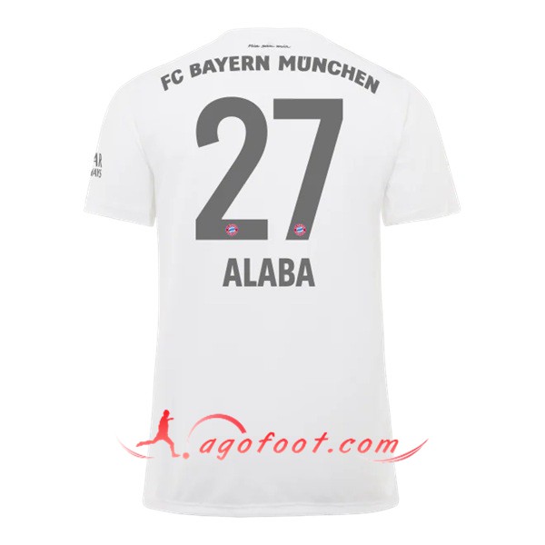 Maillot Foot Bayern Munich (ALABA 27) Exterieur Personnalisé Floqué 19/20