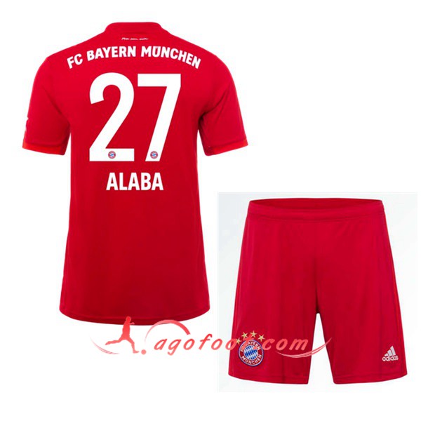Maillot Foot Bayern Munich (ALABA 27) Enfant Domicile Personnalisé Floqué 19/20