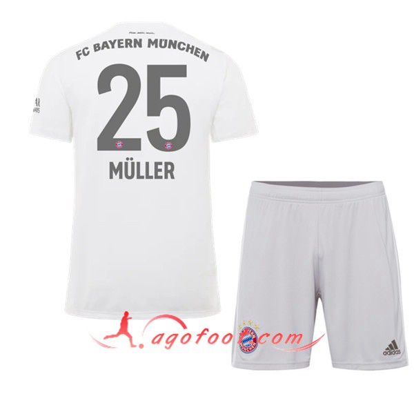 Maillot Foot Bayern Munich (MULLER 25)Enfant Exterieur Personnalisé Floqué 19/20