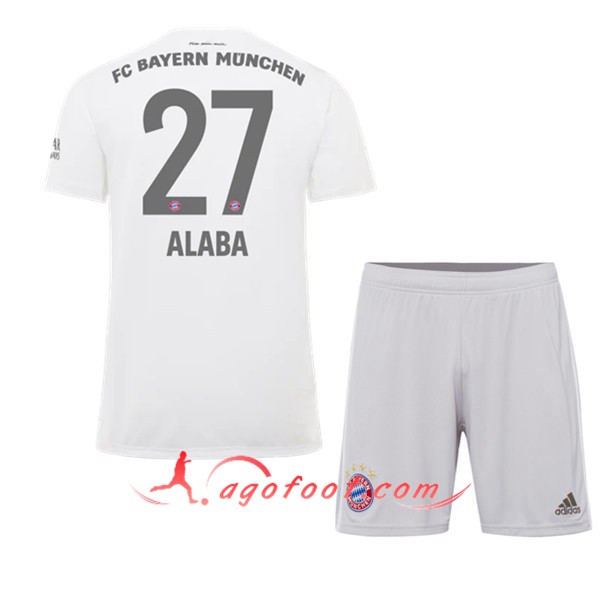 Maillot Foot Bayern Munich (ALABA 27) Enfant Exterieur Personnalisé Floqué 19/20