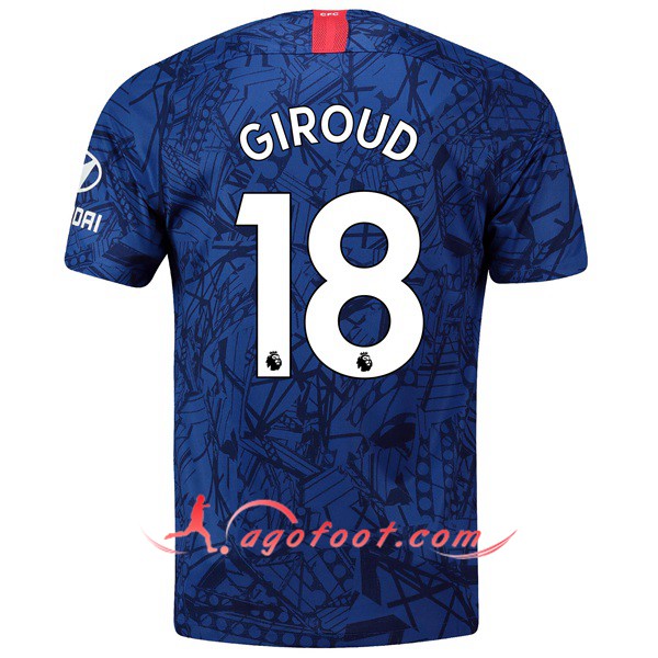 Maillot Foot FC Chelsea (Giroud 18) Domicile Personnalisé Floqué 19/20