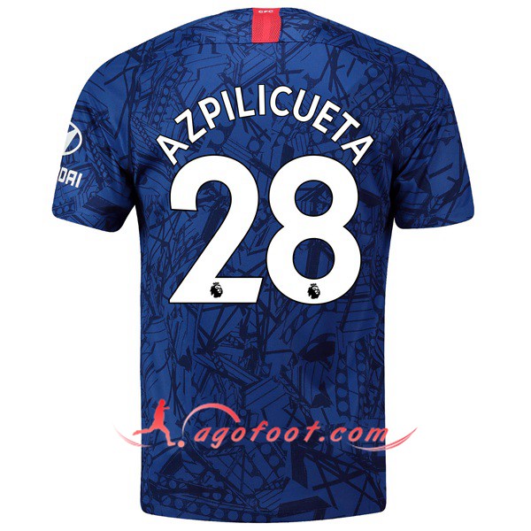 Maillot Foot FC Chelsea (Azpilicueta 28) Domicile Personnalisé Floqué 19/20