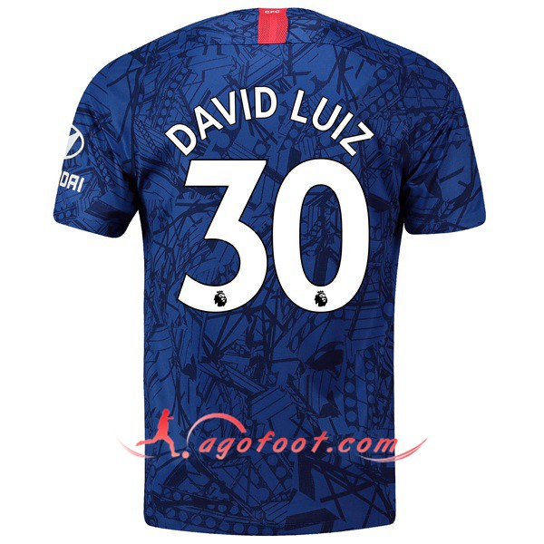 Maillot Foot FC Chelsea (David Luiz 30) Domicile Personnalisé Floqué 19/20