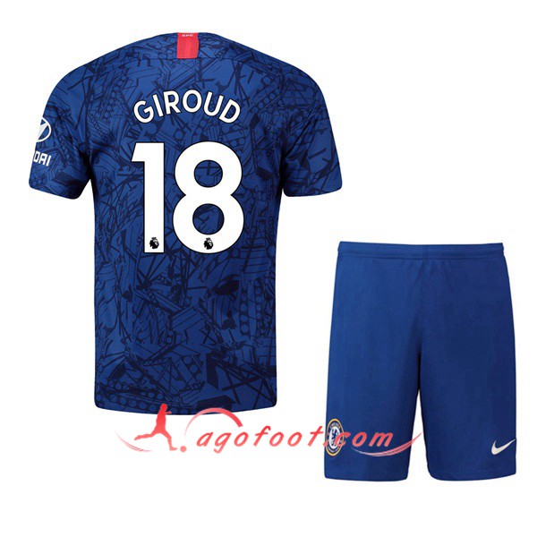 Maillot Foot FC Chelsea (Giroud 18) Enfant Domicile Personnalisé Floqué 19/20