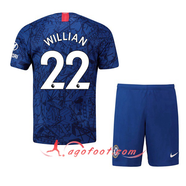Maillot Foot FC Chelsea (Willian 22) Enfant Domicile Personnalisé Floqué 19/20
