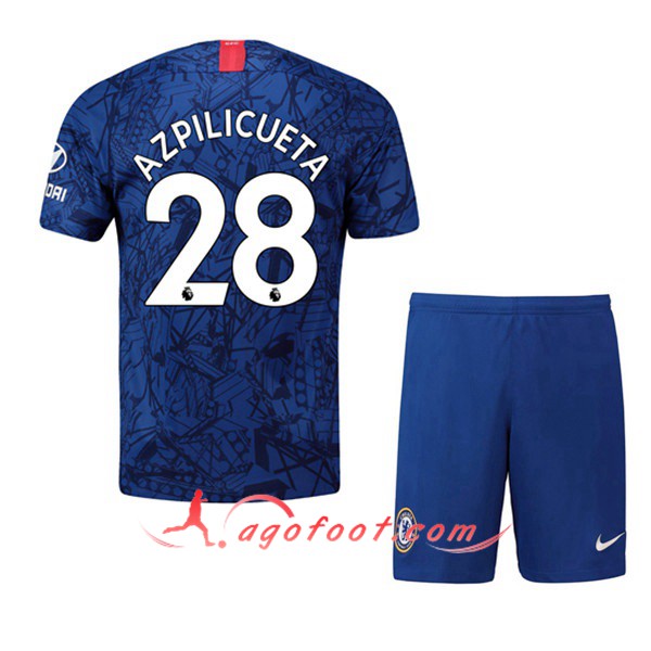 Maillot Foot FC Chelsea (Azpilicueta 28) Enfant Domicile Personnalisé Floqué 19/20