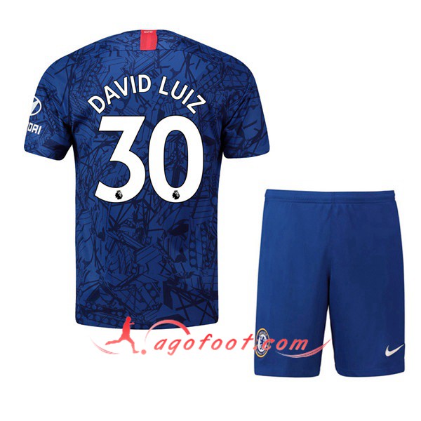 Maillot Foot FC Chelsea (David Luiz 30) Enfant Domicile Personnalisé Floqué 19/20