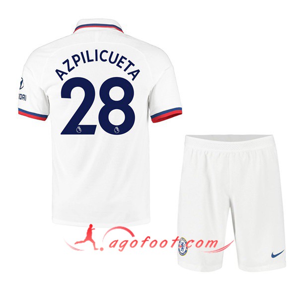 Maillot Foot FC Chelsea (Azpilicueta 28) Enfant Exterieur Personnalisé Floqué 19/20