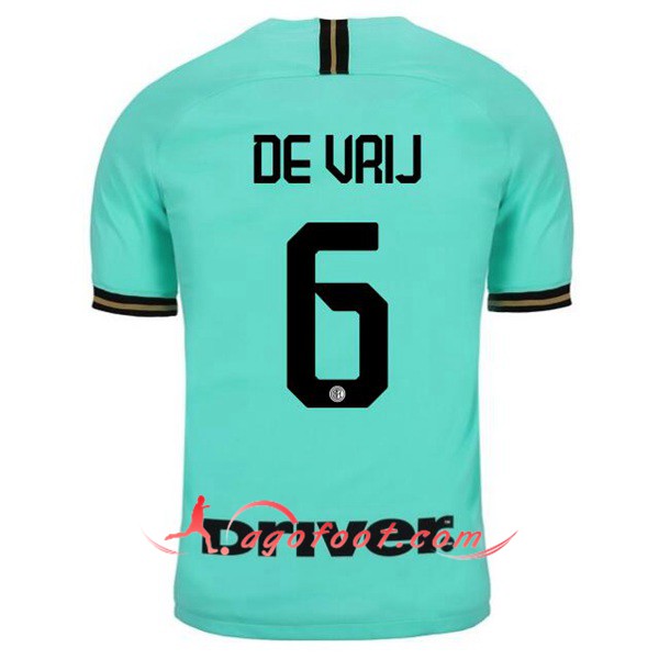 Maillot Foot Inter Milan (DEVRIJ 6) Exterieur Personnalisé Floqué 19/20