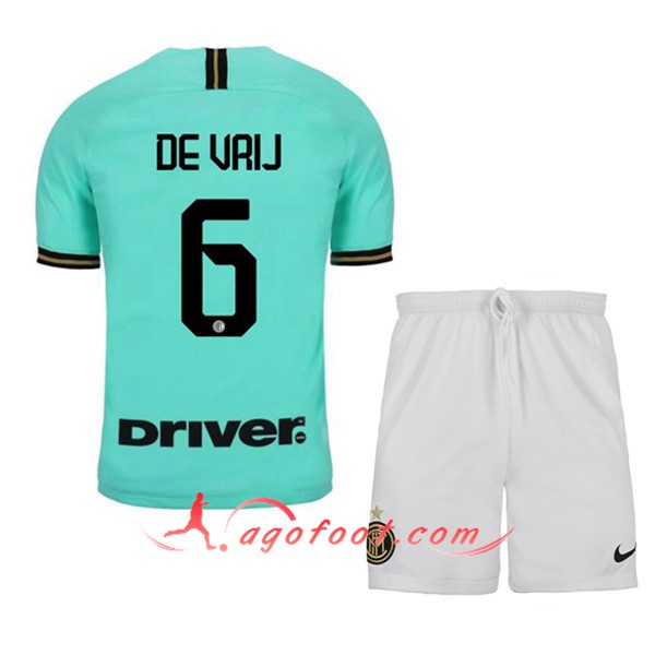 Maillot Foot Inter Milan (DEVRIJ 6) Enfant Exterieur Personnalisé Floqué 19/20