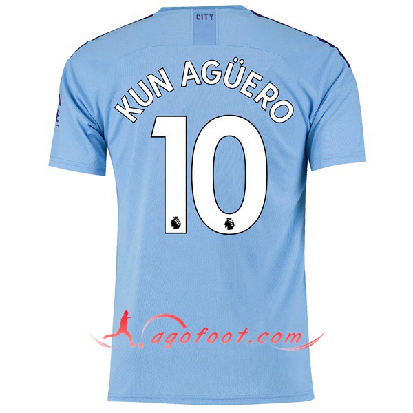 Maillot Foot Manchester City (KUN AGUERO 10) Domicile Personnalisé Floqué 19/20