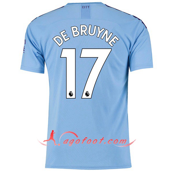 Maillot Foot Manchester City (DE BRUYNE 17) Domicile Personnalisé Floqué 19/20