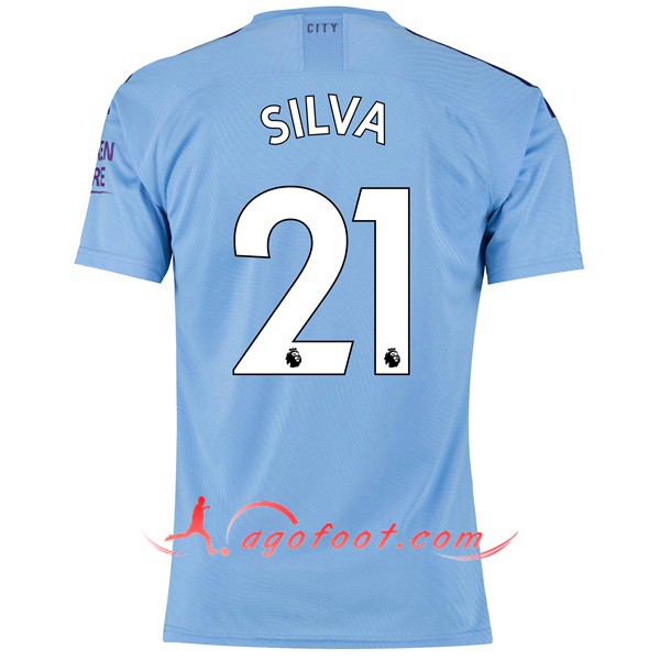 Maillot Foot Manchester City (SILVA 21) Domicile Personnalisé Floqué 19/20