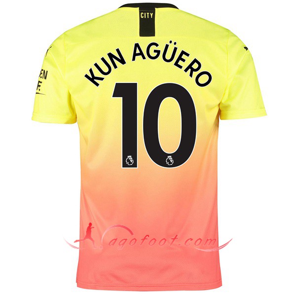 Maillot Foot Manchester City (KUN AGUERO 10) Third Personnalisé Floqué 19/20