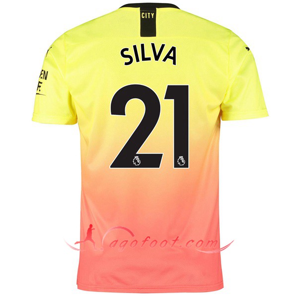 Maillot Foot Manchester City (SILVA 21) Third Personnalisé Floqué 19/20