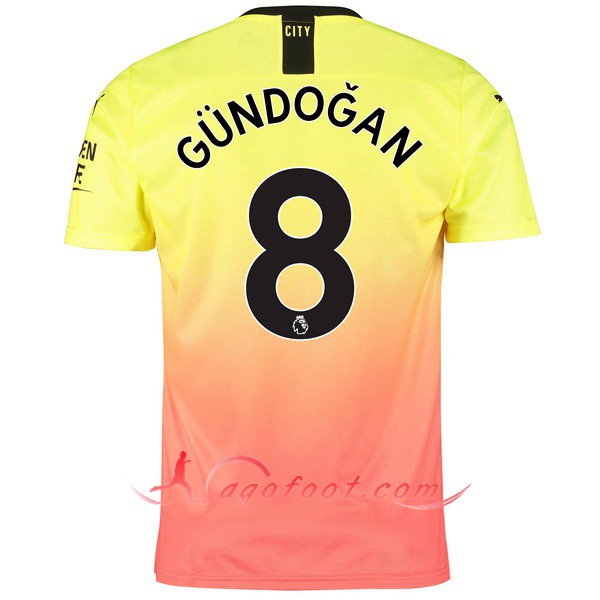 Maillot Foot Manchester City (GUNDOGAN 8) Third Personnalisé Floqué 19/20