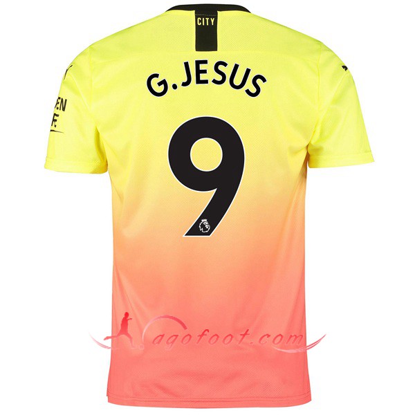 Maillot Foot Manchester City (G.JESUS 9) Third Personnalisé Floqué 19/20