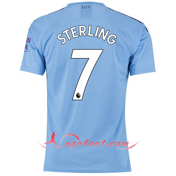 Maillot Foot Manchester City (STERLING 7) Domicile Personnalisé Floqué 19/20