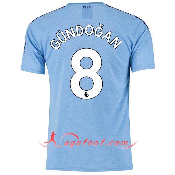 Maillot Foot Manchester City (GUNDOGAN 8) Domicile Personnalisé Floqué 19/20